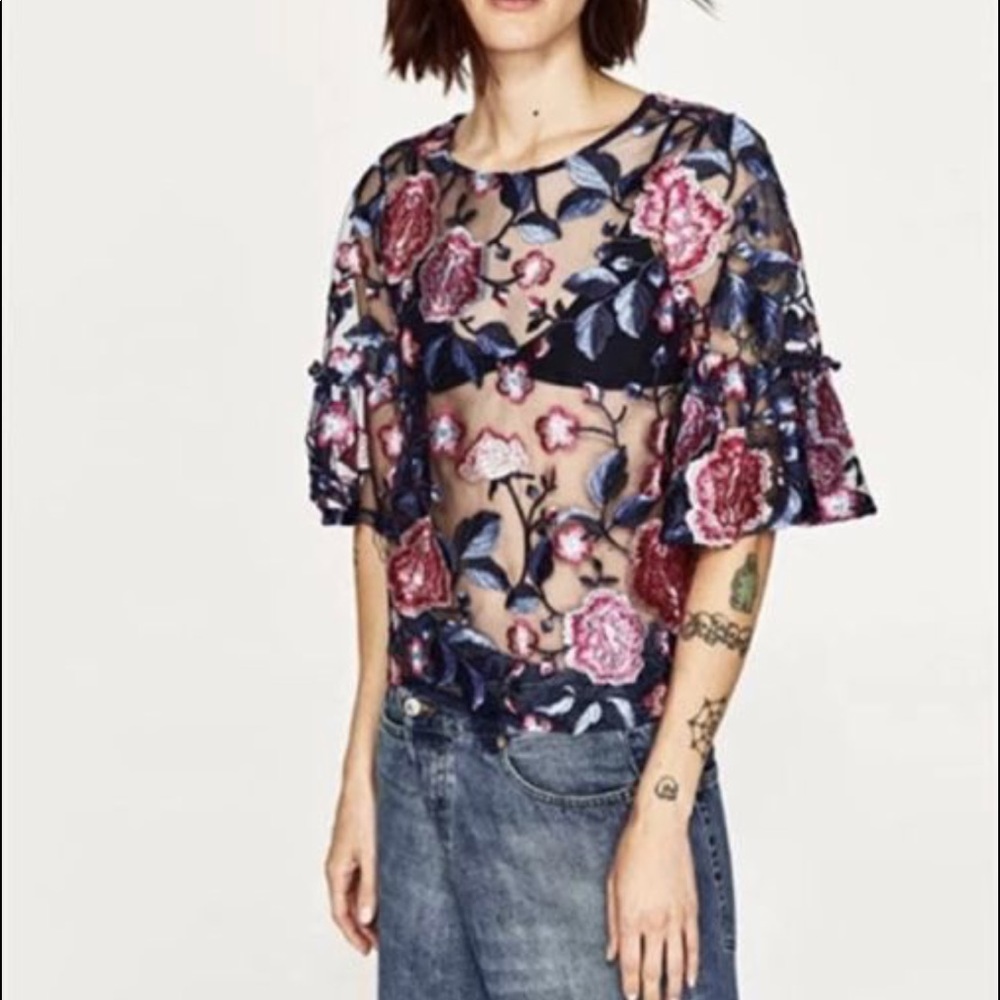 Zara floral top